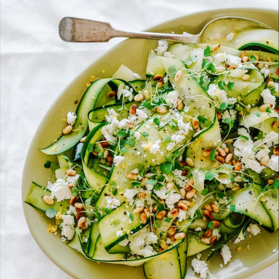 Zucchini Goats Cheese Salad The Microgreen Team